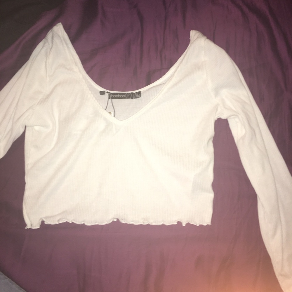 Lettuce rimmed crop top